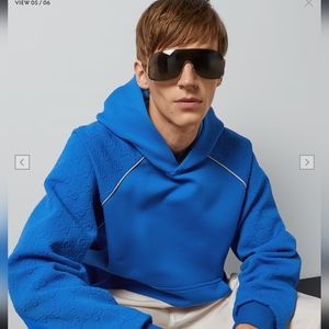 Authentic Gucci GG Nylon Jacquard Hooded Sweatshirt